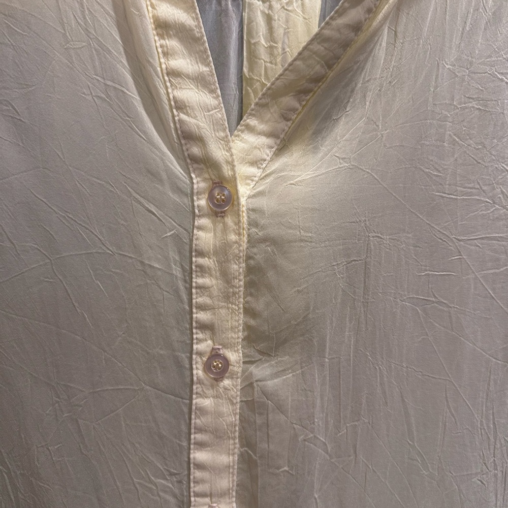 Maven Buttery Yellow Button Up Size Small - image 3